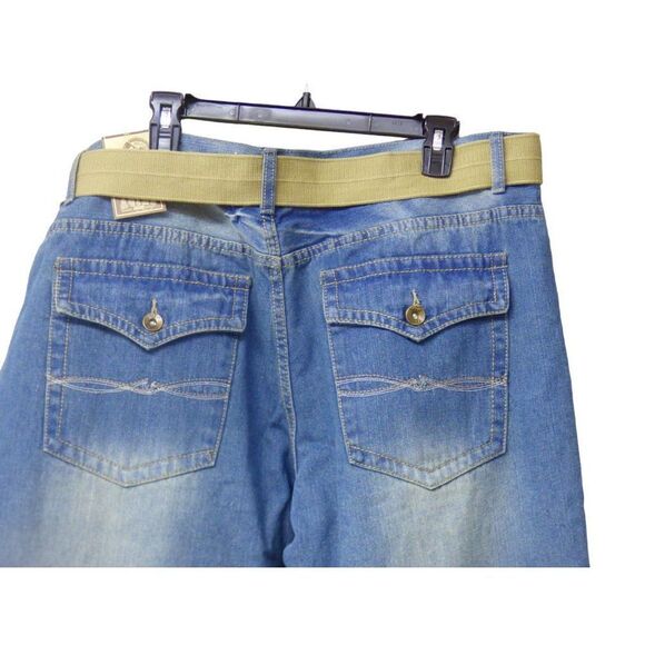 Agile Men’s Style AP23576 Straight Leg Belted Jeans, 33” inseam - Picture 6 of 13